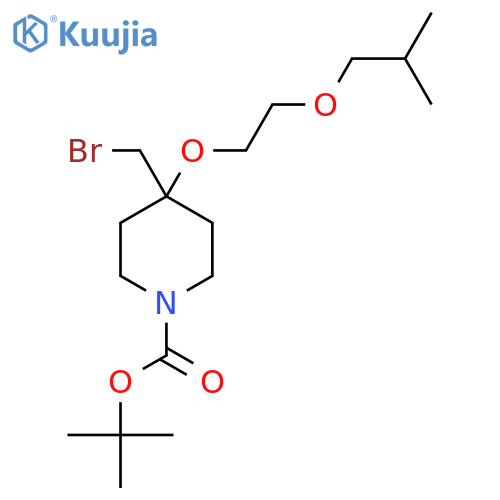 tert-butyl 4-(bromomethyl)-4-2-(2-methylpropoxy)ethoxypiperidine-1-carboxylate structure