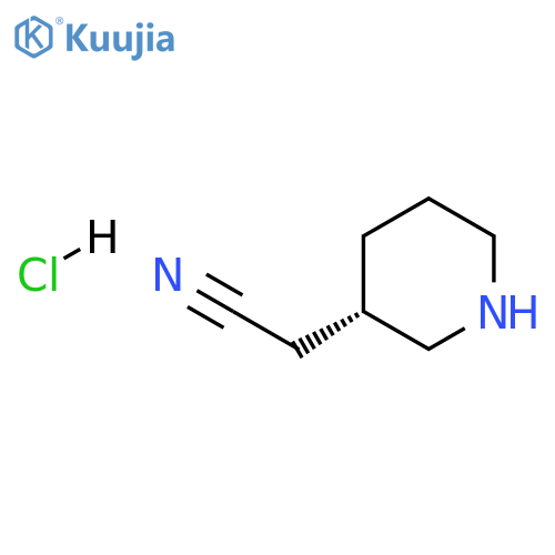 3-Piperidineacetonitrile, hydrochloride (1:1), (3S)- structure