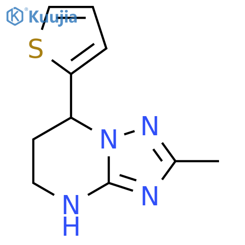 2-methyl-7-(thiophen-2-yl)-4H,5H,6H,7H-1,2,4triazolo1,5-apyrimidine structure