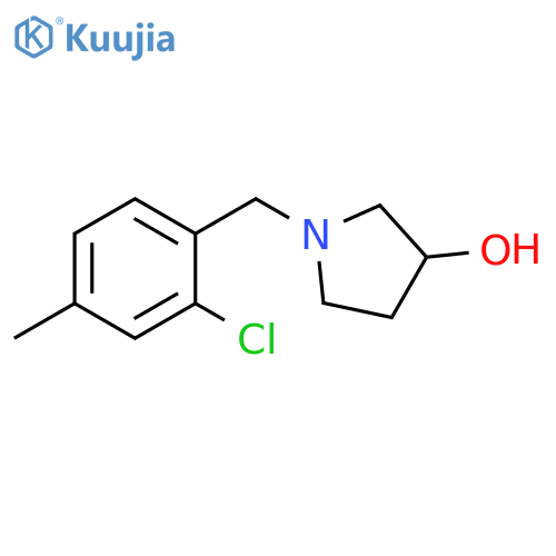 1-(2-chloro-4-methylbenzyl)pyrrolidin-3-ol structure