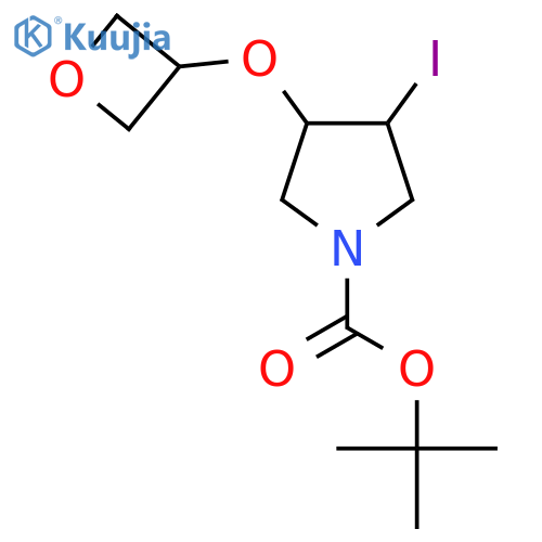 tert-butyl 3-iodo-4-(oxetan-3-yloxy)pyrrolidine-1-carboxylate structure