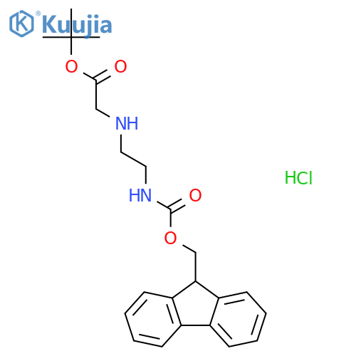 N-2-(Fmoc-amino)-ethylglycine tert-butyl ester hydrochloride structure