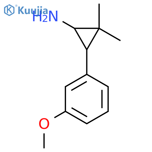 3-(3-methoxyphenyl)-2,2-dimethylcyclopropan-1-amine structure