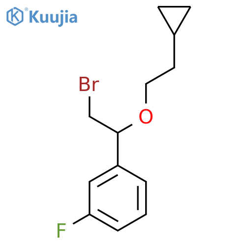 1-2-bromo-1-(2-cyclopropylethoxy)ethyl-3-fluorobenzene structure