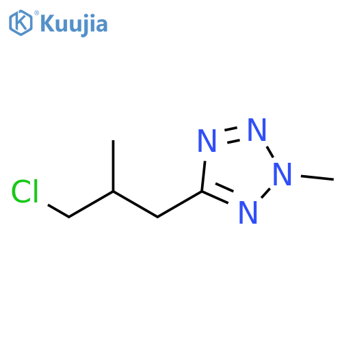 2H-Tetrazole, 5-(3-chloro-2-methylpropyl)-2-methyl- structure