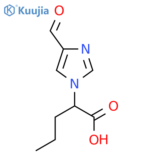 2-(4-formyl-1H-imidazol-1-yl)pentanoic acid structure