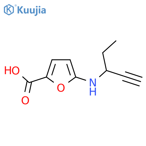 5-(pent-1-yn-3-yl)aminofuran-2-carboxylic acid structure