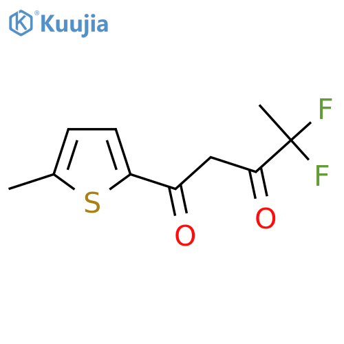 4,4-difluoro-1-(5-methylthiophen-2-yl)pentane-1,3-dione structure