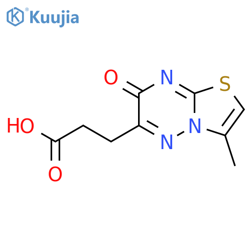 3-(3-methyl-7-oxo-thiazolo[3,2-b][1,2,4]triazin-6-yl)propanoic acid structure
