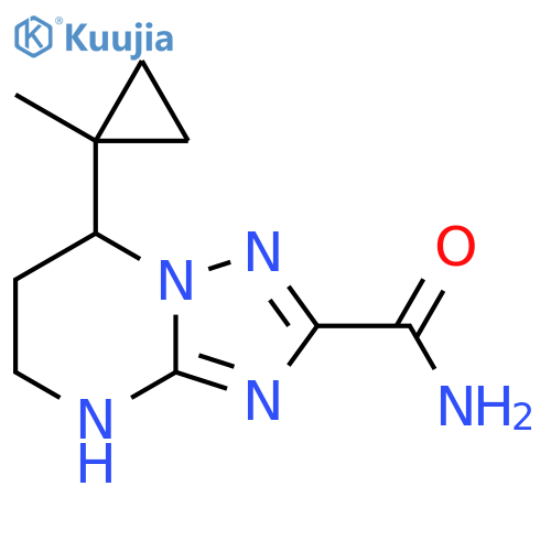 7-(1-methylcyclopropyl)-4H,5H,6H,7H-1,2,4triazolo1,5-apyrimidine-2-carboxamide structure