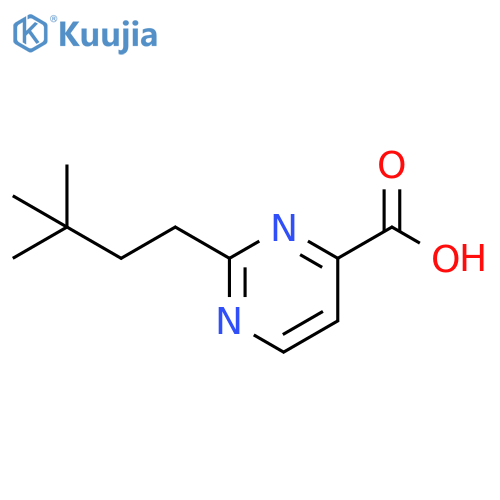 4-Pyrimidinecarboxylic acid, 2-(3,3-dimethylbutyl)- structure