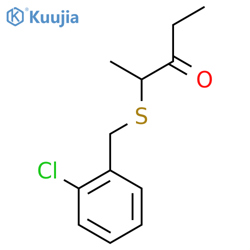 2-{[(2-Chlorophenyl)methyl]sulfanyl}pentan-3-one structure
