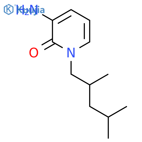 3-amino-1-(2,4-dimethylpentyl)-1,2-dihydropyridin-2-one structure