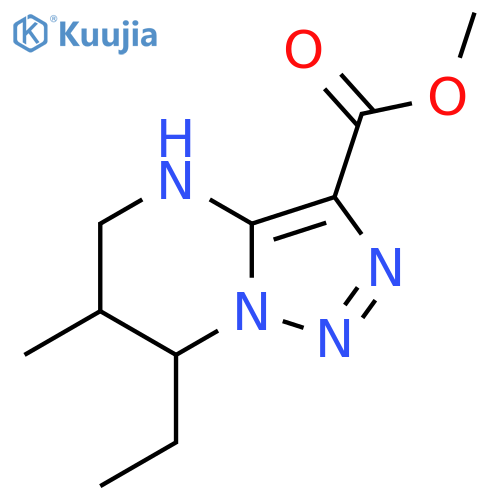 methyl 7-ethyl-6-methyl-4H,5H,6H,7H-1,2,3triazolo1,5-apyrimidine-3-carboxylate structure