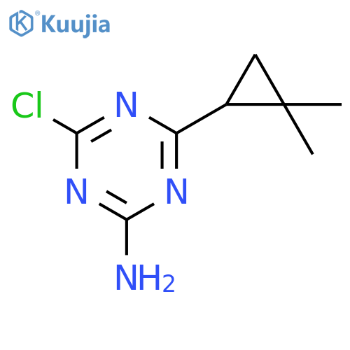 1,3,5-Triazin-2-amine, 4-chloro-6-(2,2-dimethylcyclopropyl)- structure