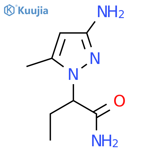 2-(3-amino-5-methyl-1H-pyrazol-1-yl)butanamide structure