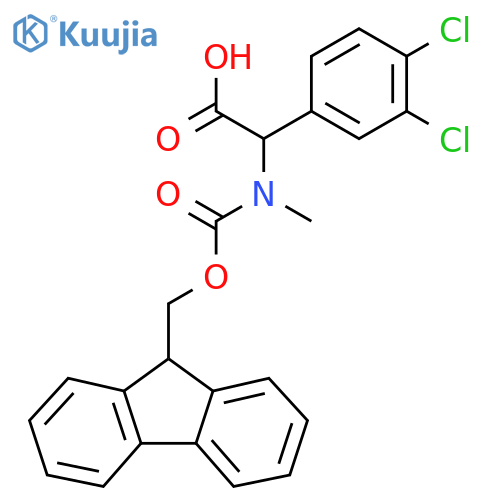 2-(3,4-dichlorophenyl)-2-({(9H-fluoren-9-yl)methoxycarbonyl}(methyl)amino)acetic acid structure