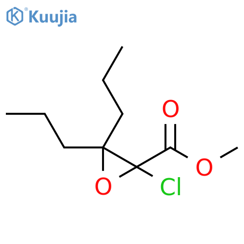 2-Oxiranecarboxylic acid, 2-chloro-3,3-dipropyl-, methyl ester structure