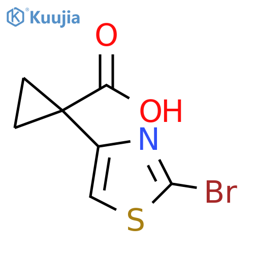 1-(2-bromo-1,3-thiazol-4-yl)cyclopropane-1-carboxylic acid structure