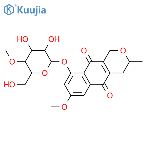3,4-Dihydro-7,9-dihydroxy-3-methyl-1H-naphtho[2,3-c]pyran-5,10-dione; (S)-form, 7-Me ether, 9-O-(4-O-methyl-β-D-glucopyranoside) structure