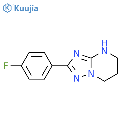 2-(4-fluorophenyl)-4H,5H,6H,7H-1,2,4triazolo1,5-apyrimidine structure