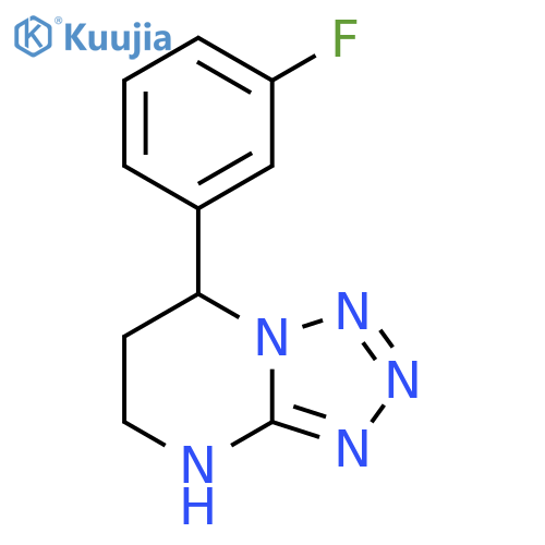 7-(3-fluorophenyl)-4H,5H,6H,7H-1,2,3,4tetrazolo1,5-apyrimidine structure