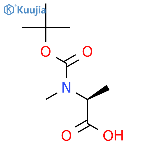 N-tert-Butoxycarbonyl-N-methylalanine structure