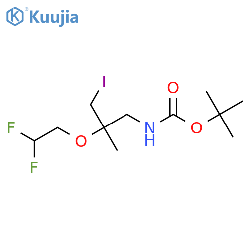 tert-butyl N-2-(2,2-difluoroethoxy)-3-iodo-2-methylpropylcarbamate structure