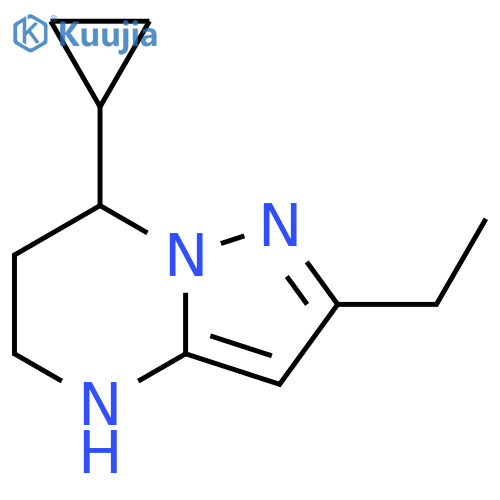 7-cyclopropyl-2-ethyl-4H,5H,6H,7H-pyrazolo1,5-apyrimidine structure