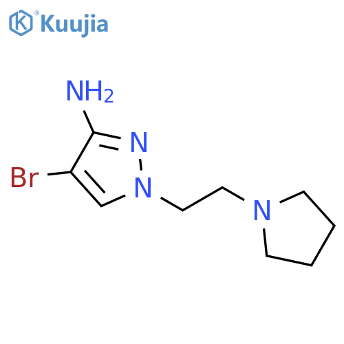 4-bromo-1-2-(pyrrolidin-1-yl)ethyl-1H-pyrazol-3-amine structure