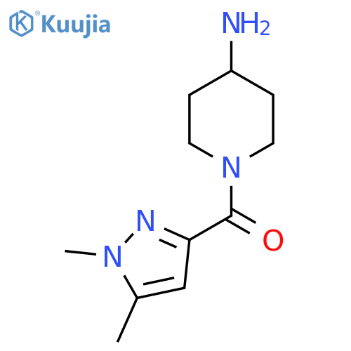 (4-Aminopiperidin-1-yl)(1,5-dimethyl-1H-pyrazol-3-yl)methanone structure