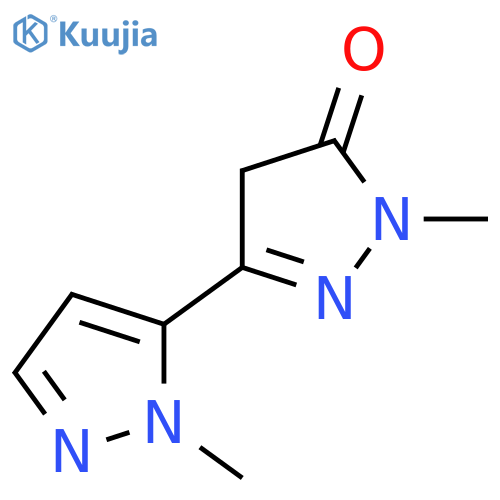 1-Methyl-3-(1-methyl-1H-pyrazol-5-yl)-4,5-dihydro-1H-pyrazol-5-one structure