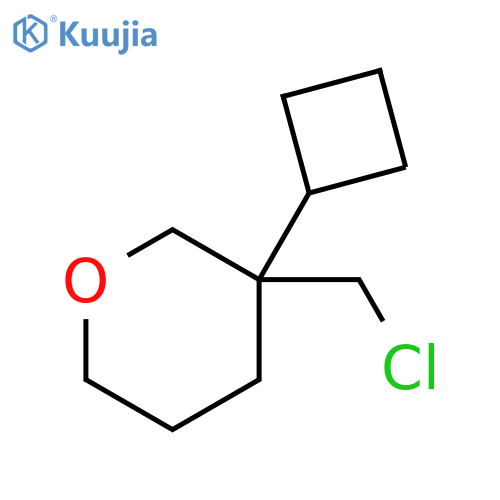 2H-Pyran, 3-(chloromethyl)-3-cyclobutyltetrahydro- structure