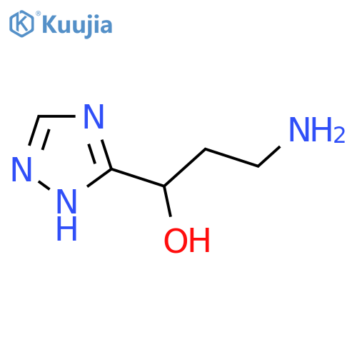 3-amino-1-(1H-1,2,4-triazol-3-yl)propan-1-ol structure