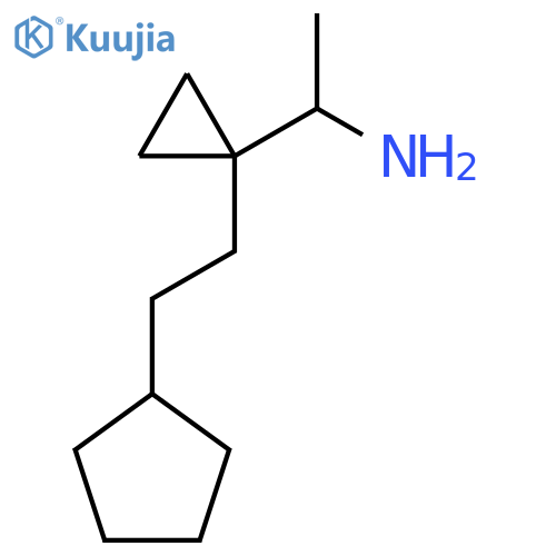 1-1-(2-cyclopentylethyl)cyclopropylethan-1-amine structure