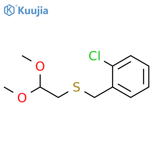 Benzene, 1-chloro-2-[[(2,2-dimethoxyethyl)thio]methyl]- structure