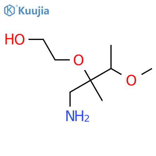 2-(1-amino-3-methoxy-2-methylbutan-2-yl)oxyethan-1-ol structure
