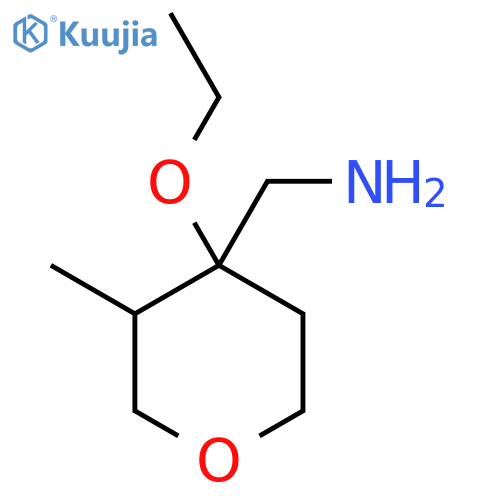 (4-ethoxy-3-methyloxan-4-yl)methanamine structure