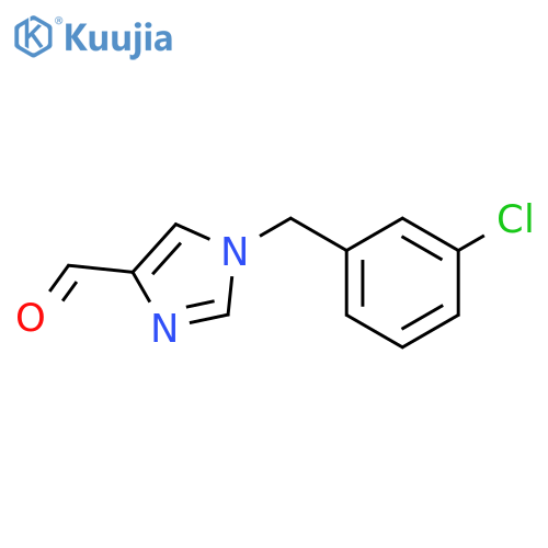 1-(3-chlorobenzyl)-1H-imidazole-4-carbaldehyde structure