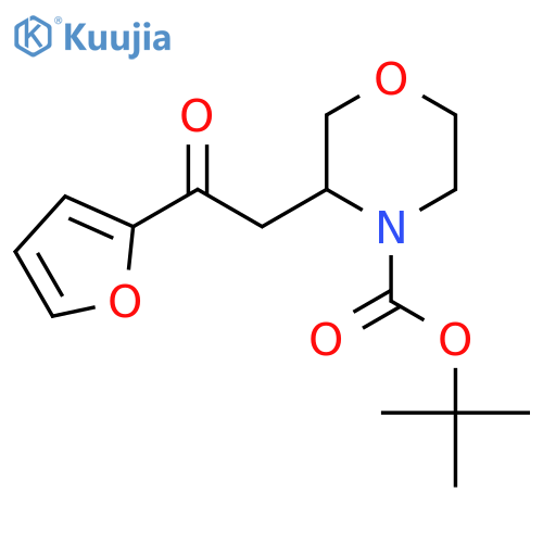 Tert-butyl 3-[2-(furan-2-yl)-2-oxoethyl]morpholine-4-carboxylate structure
