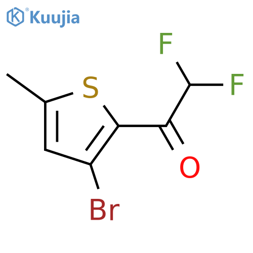 1-(3-bromo-5-methylthiophen-2-yl)-2,2-difluoroethan-1-one structure
