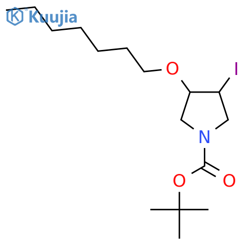 tert-butyl 3-(heptyloxy)-4-iodopyrrolidine-1-carboxylate structure
