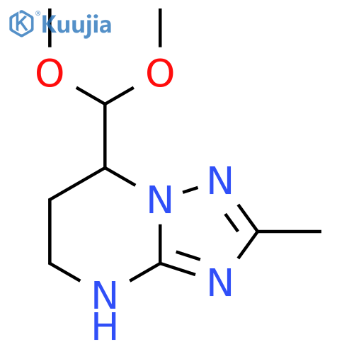 7-(dimethoxymethyl)-2-methyl-4H,5H,6H,7H-1,2,4triazolo1,5-apyrimidine structure