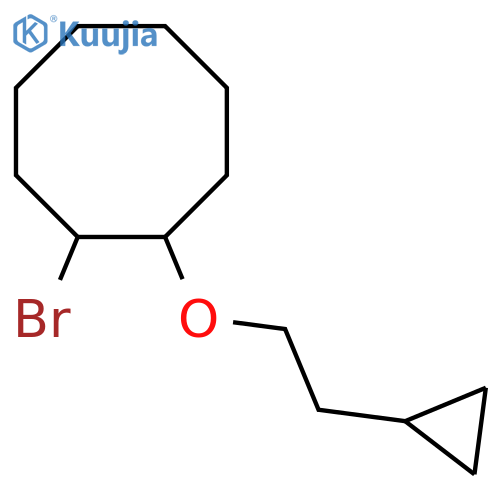 1-bromo-2-(2-cyclopropylethoxy)cyclooctane structure