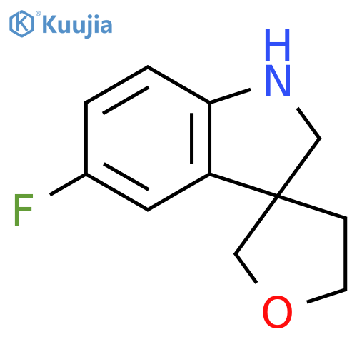 5-fluoro-1,2-dihydrospiroindole-3,3'-oxolane structure