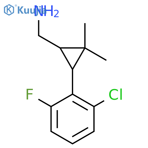 3-(2-chloro-6-fluorophenyl)-2,2-dimethylcyclopropylmethanamine structure