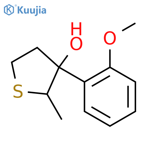 3-(2-methoxyphenyl)-2-methylthiolan-3-ol structure