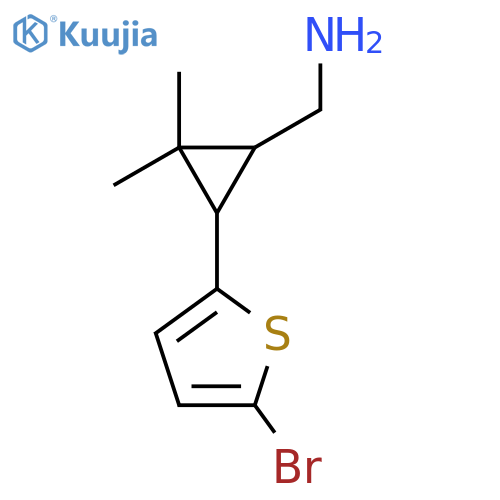 3-(5-bromothiophen-2-yl)-2,2-dimethylcyclopropylmethanamine structure
