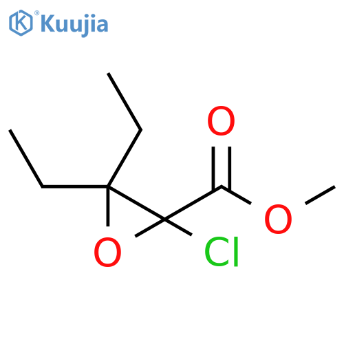 2-Oxiranecarboxylic acid, 2-chloro-3,3-diethyl-, methyl ester structure