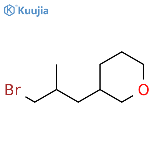 2H-Pyran, 3-(3-bromo-2-methylpropyl)tetrahydro- structure